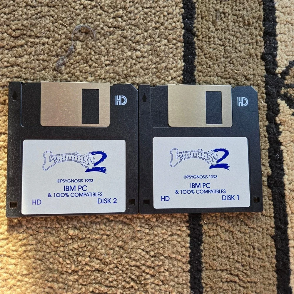 Lemmings 2 The Tribes IBM PC 3.5 Floppy Disk Vintage 1993 Psygnosis Retro Game